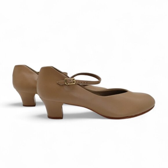 Capezio Women's Size 11 Caramel Jr. Footlight 1.5" Heel Character Dance Shoes - Picture 2 of 14